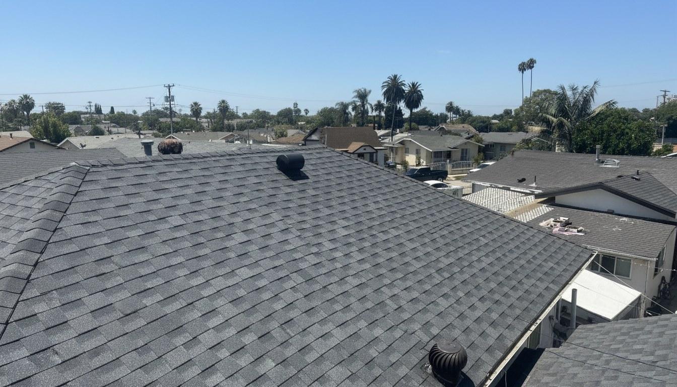 Completed roof repair work at Roof Replacement Inc
