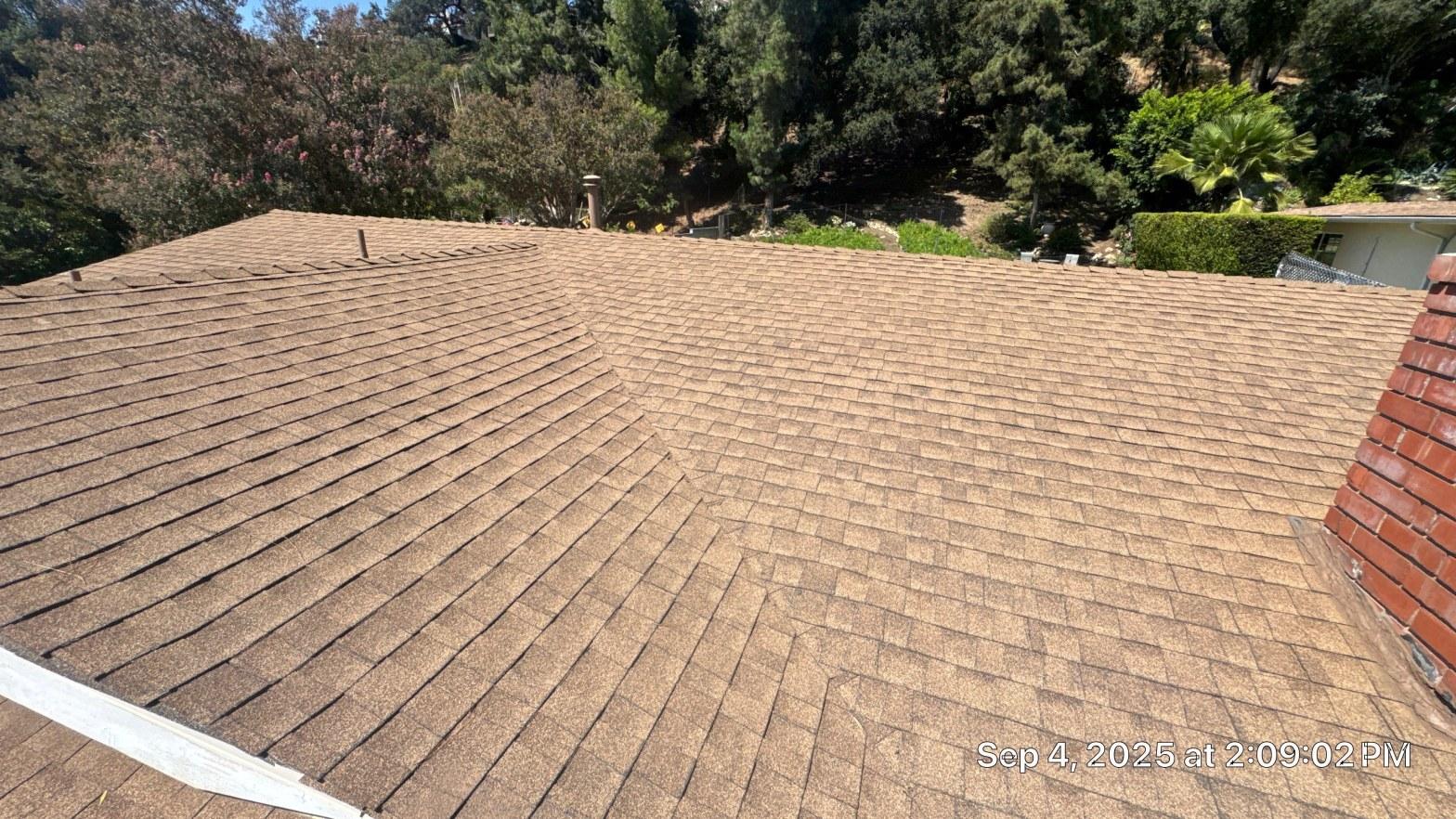 Completed roof replacement work at Roof Replacement Inc