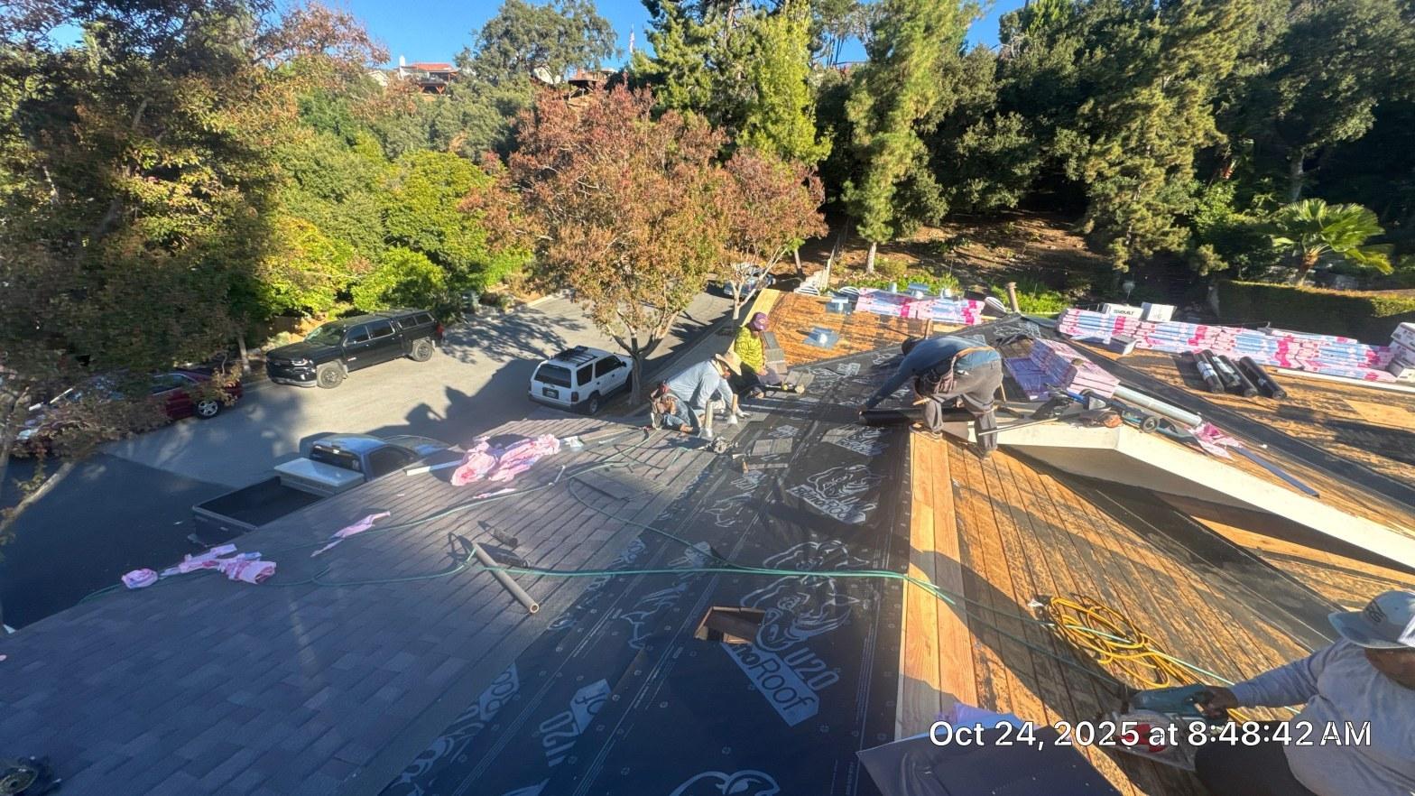 Completed roof replacement work at Roof Replacement Inc