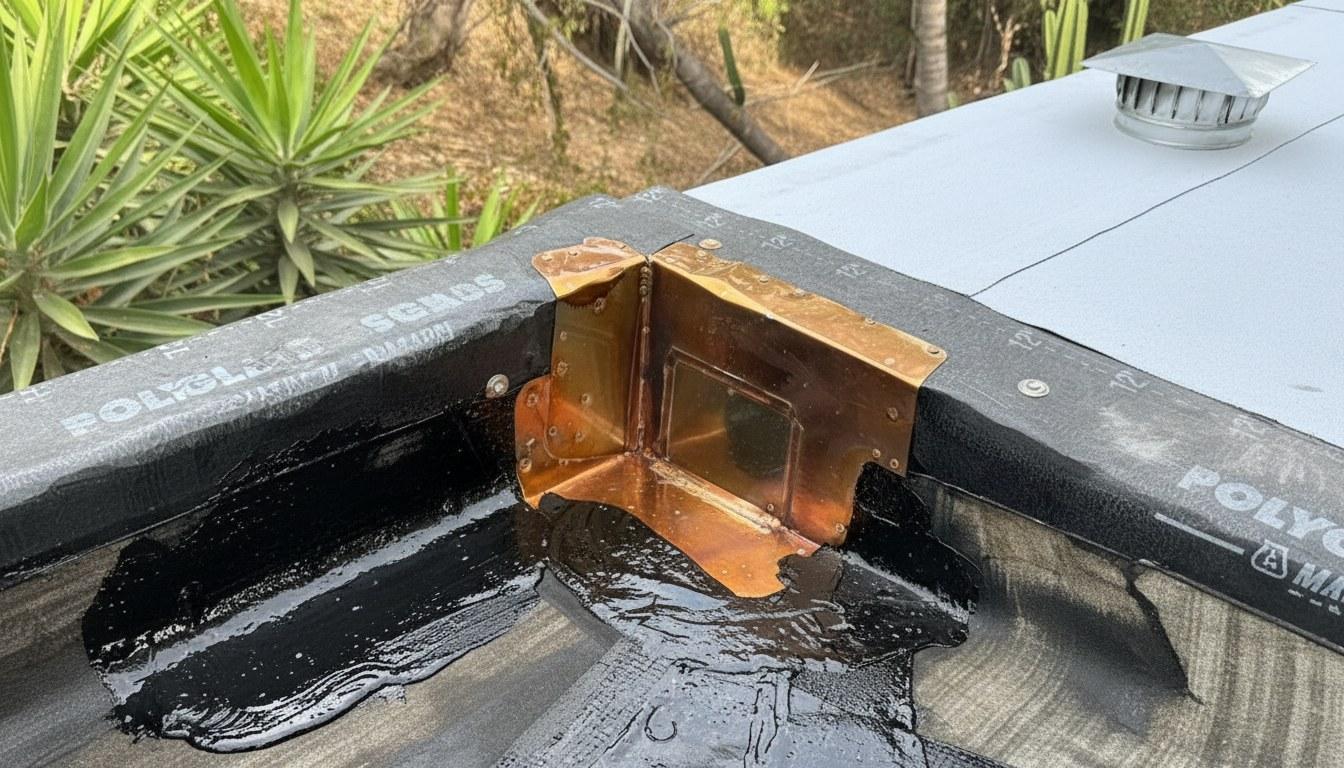 Completed roof repair work at Roof Replacement Inc