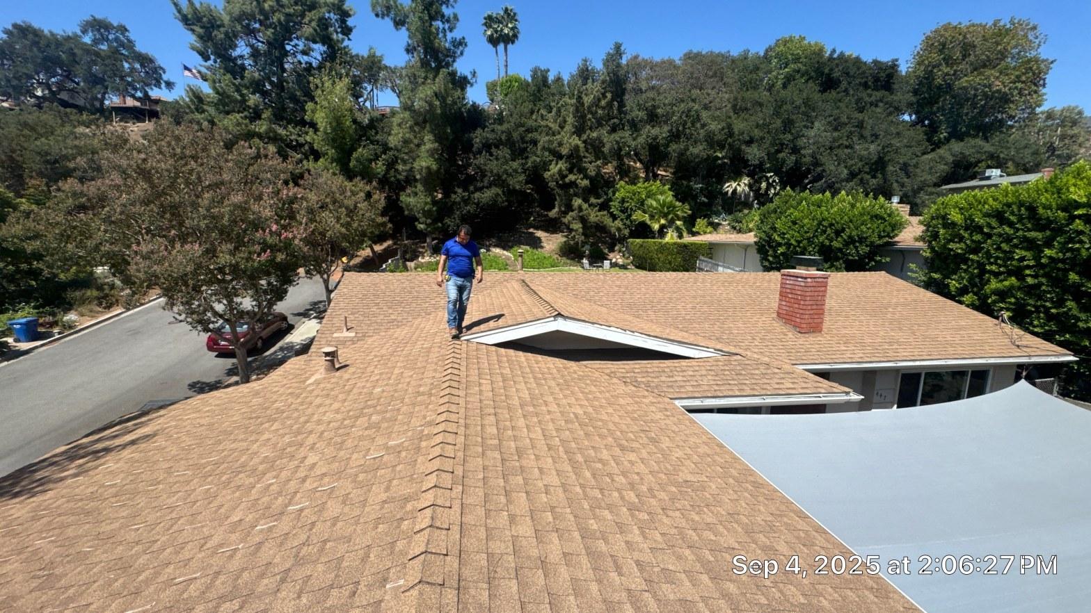 Completed roof replacement work at Roof Replacement Inc