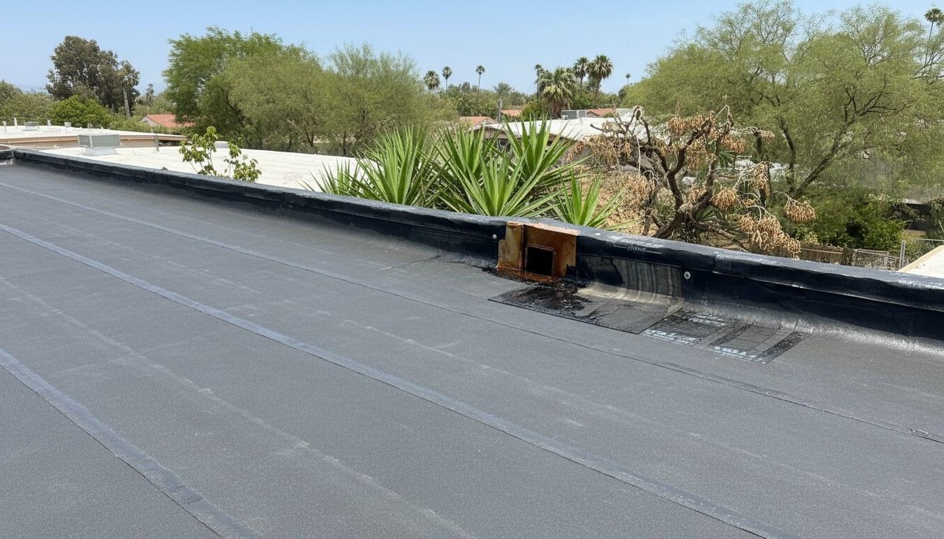 Completed roof repair work at Roof Replacement Inc