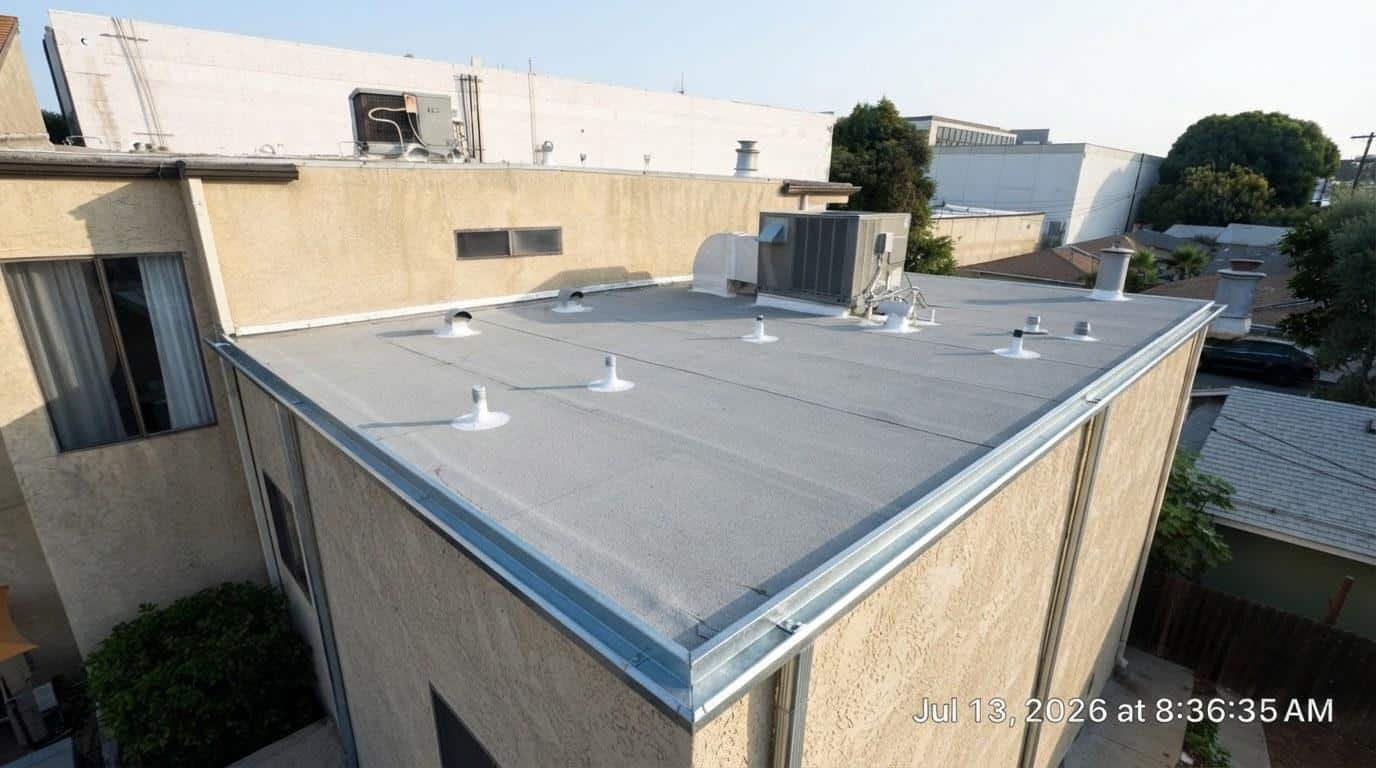 Completed gutter and drainage services work at Roof Replacement Inc