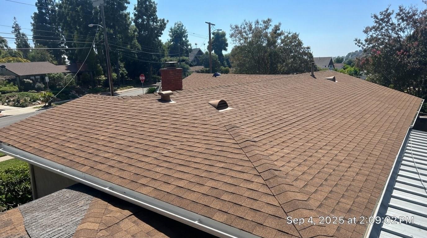 Completed roof repair work at Roof Replacement Inc