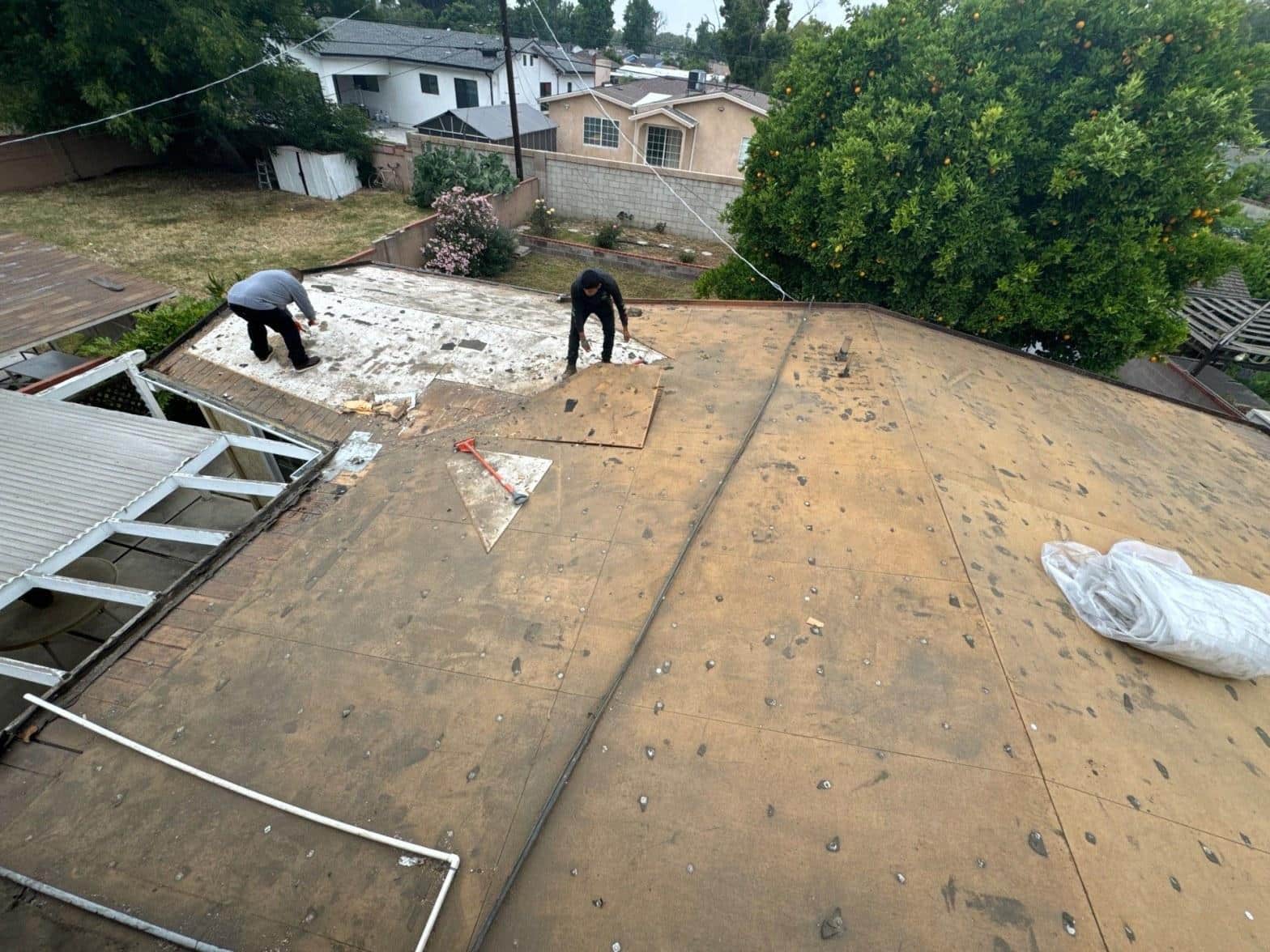 low-slope-roof-rebuild-rotted-decking-van-nuys-4125